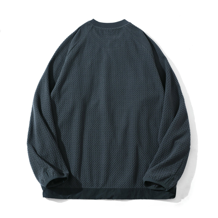 Unisex Strukturiertes Waffel‑Sweatshirt mit Brustzipptasche Echoarchiv