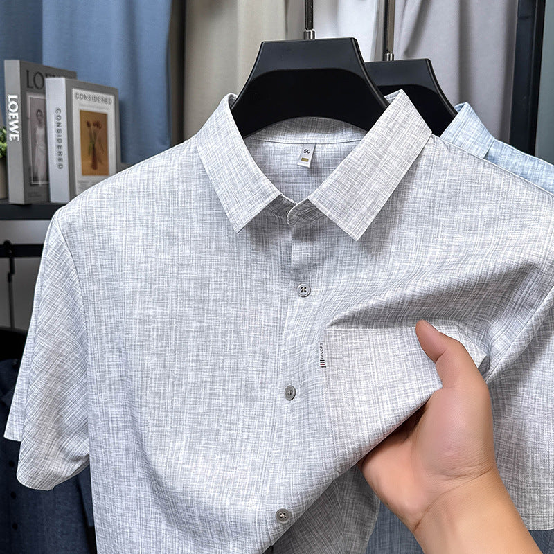 Herren Kurzarmhemd mit modernem strukturiertem Design Echoarchiv