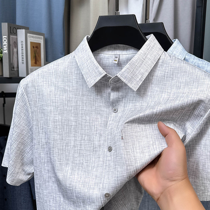 Herren Kurzarmhemd mit modernem strukturiertem Design Echoarchiv