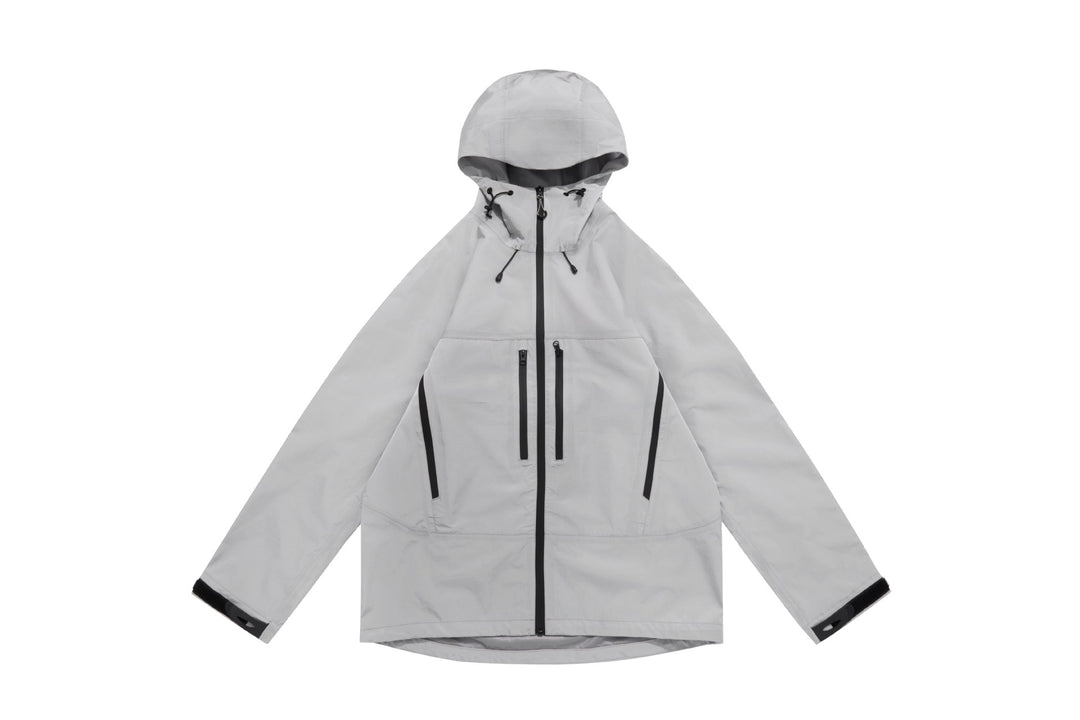 Unisex Technische Kapuzen-Outdoorjacke mit getapten Reißverschlüssen Echoarchiv