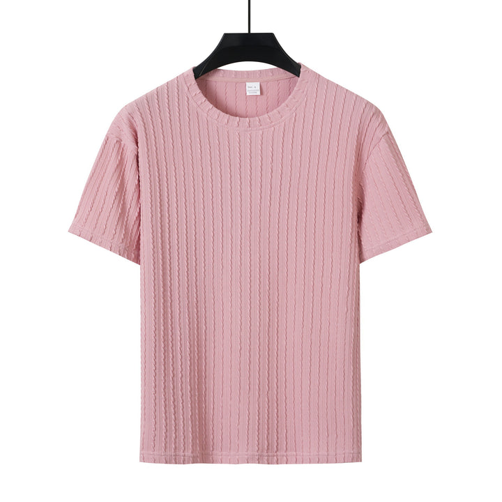 Herren T-Shirt mit strukturiertem Muster Echoarchiv
