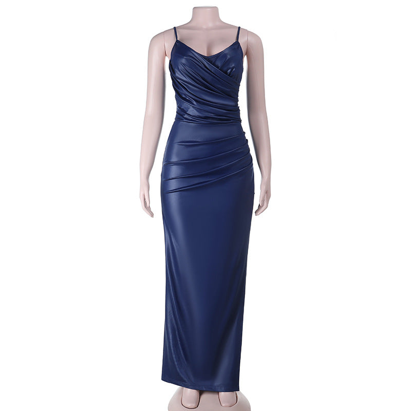Damen Elegantes Wickelmaxikleid mit schimmerndem Effekt Echo Archiv