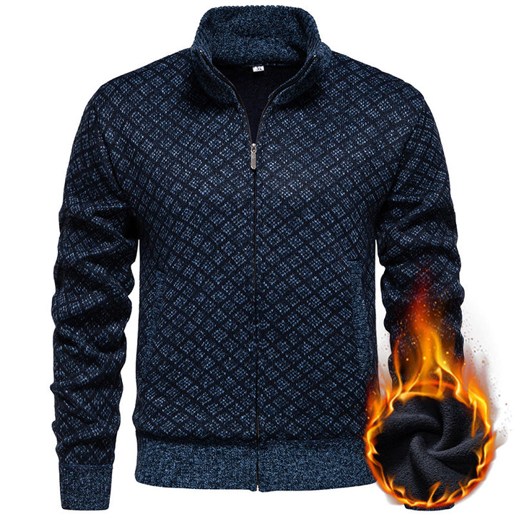 Herren sportliche Strickjacke mit modernem Muster Echoarchiv