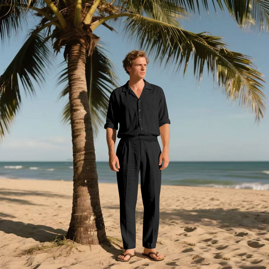Herren elegante Hemd und Freizeithose Set Echoarchiv