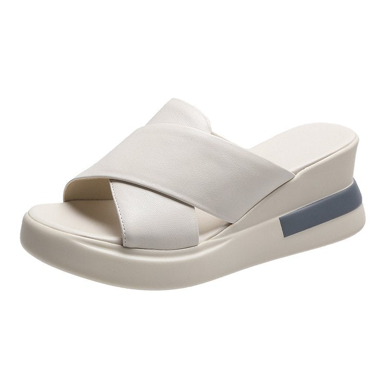 Damen nan Stadtkomfort Keil-Slipper mit ergonomischem viskoelastischem Fußbett und nahtlosem Synthetikobermaterial Echo Archiv