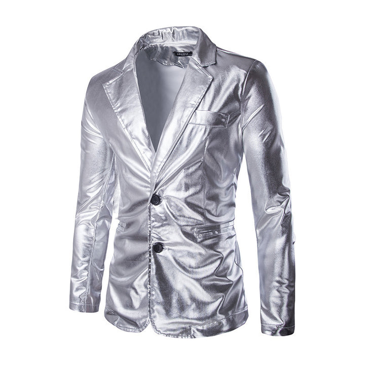 Herren Glamouröser Satin-Blazer Echoarchiv