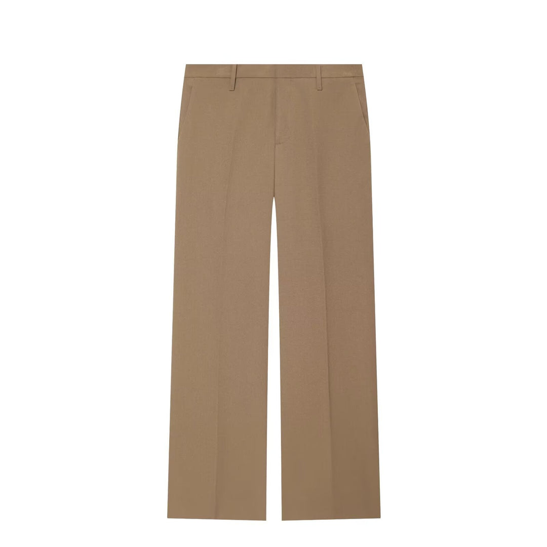 Damen Weite High‑Waist Stoffhose mit Bügelfalte und Gürtelschlaufen Echoarchiv