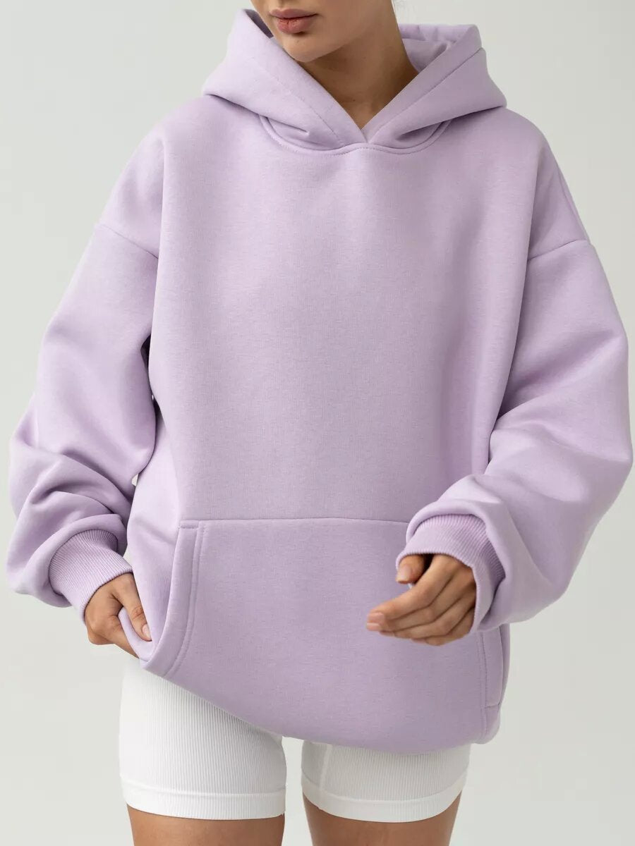 Damen nan oversized Kapuzenpullover mit Kängurutasche und dropped-shoulder Schnitt Echo Archiv
