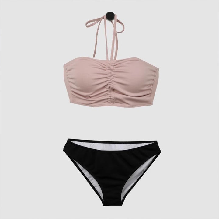 Damen Bikini-Set mit gerafftem Oberteil und hoch geschnittenem Höschen Echo Archiv