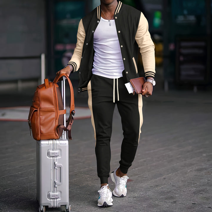 Herren sportlicher Freizeitanzug mit funktionellen Taschen und atmungsaktiven Materialien Echoarchiv