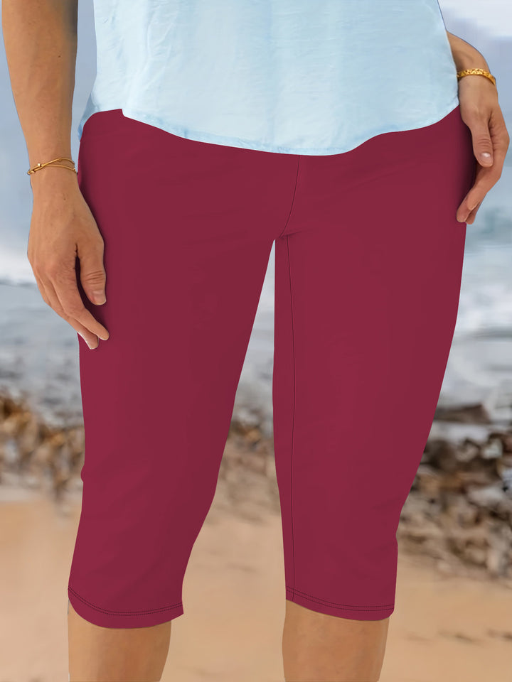 Damen Capri-Biker-Shorts mit hohem Bund und stützender Kompression echoarchiv-