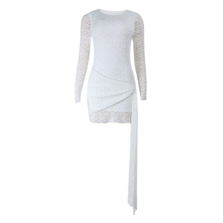 Damen Elegantes Spitzen-Minikleid mit asymmetrischem Schnitt und schwingendem Rock Echo Archiv