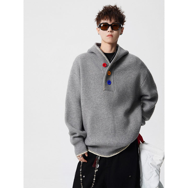 Herren Modischer Oversized-Pullover mit Strickstruktur Echoarchiv
