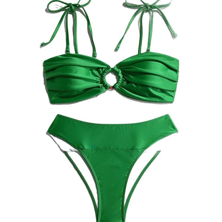 Damen Elegantes Triangel-Bikini-Set mit Rüschendetails Echo Archiv