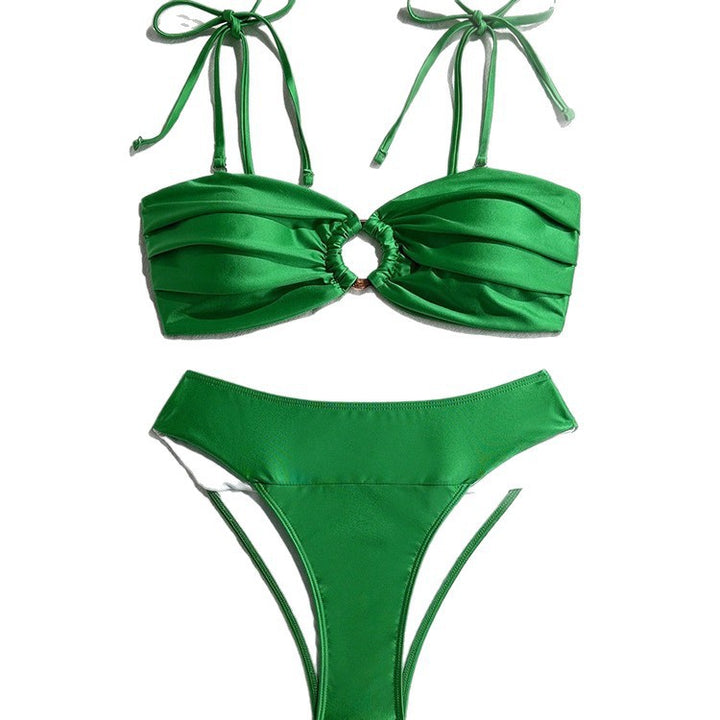 Damen Elegantes Triangel-Bikini-Set mit Rüschendetails Echo Archiv