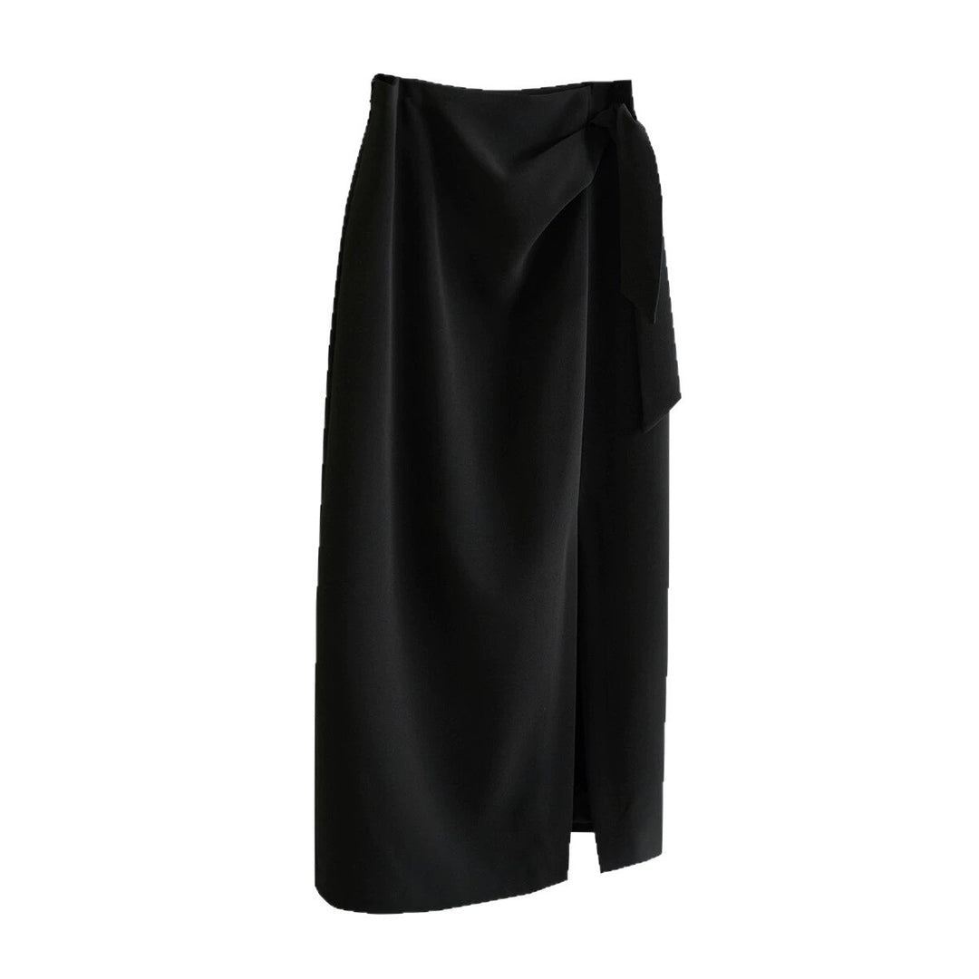 Damen Eleganter Wickelrock mit Taillenbindung Echoarchiv