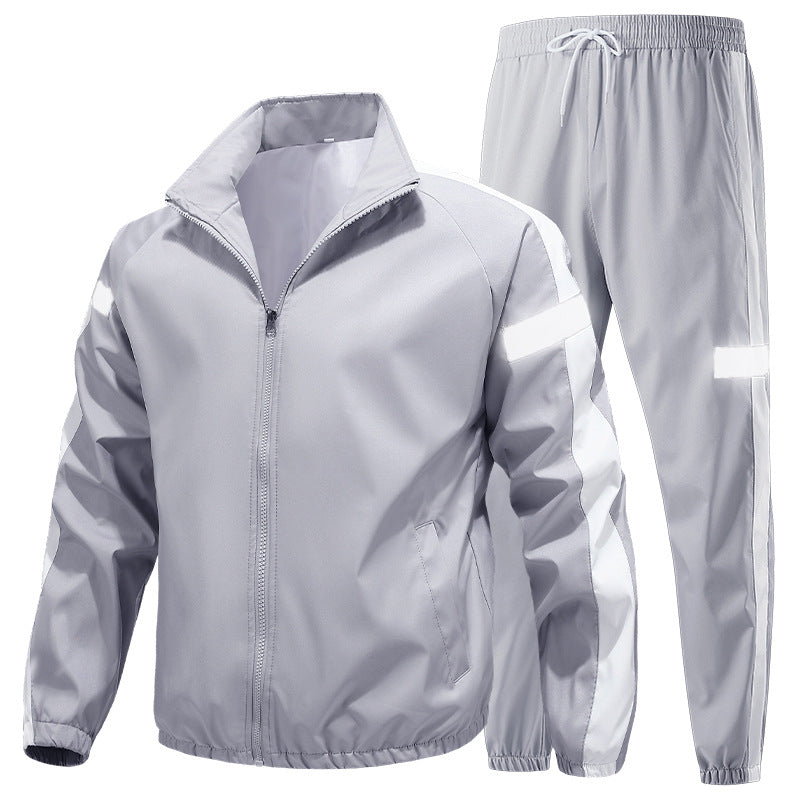 Herren Sportliches Trainingsanzug-Set mit Reißverschlussjacke, Jogginghose und reflektierenden Einsätzen Echo Archiv