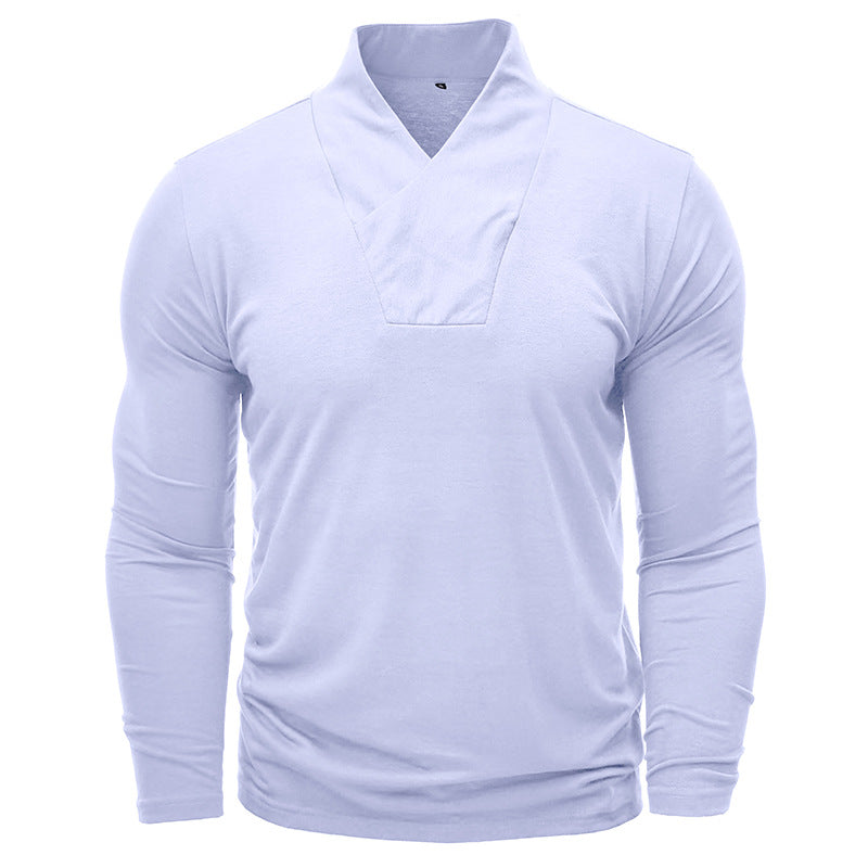 Herren Langarmshirt mit modernem Stehkragen Echoarchiv