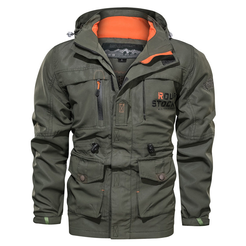 Herren nan wasserfeste und winddichte Outdoorparka mit abnehmbarer Kapuze Echo Archiv