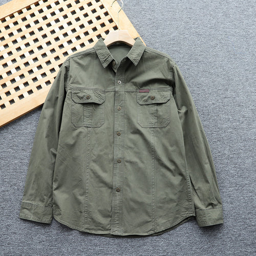 Herren Utility-Hemdjacke mit Brustklappen und verstärkten Nähten Echo Archiv