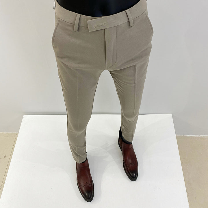 Herren nan schlanke elegante Anzughose mit Stretchbund, Bügelfalte und schmal zulaufendem Bein Echo Archiv