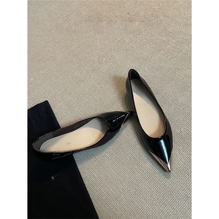 Damen Spitz zulaufende Pumps mit Leo-Veloursoptik und metallischer Kappenspitze – Lioré