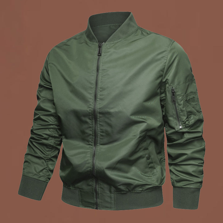 Herren nan leichte Nylon-Bomberjacke mit Ärmel-Reißverschlusstasche und elastischen Bündchen Echo Archiv