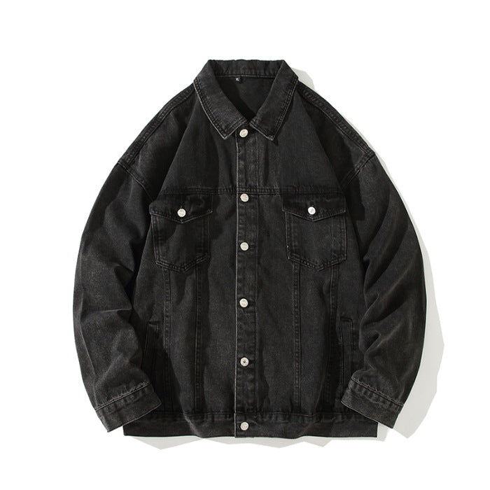 Herren Oversize-Denimjacke im Vintage-Look mit Knopfleiste und Brusttaschen Echo Archiv