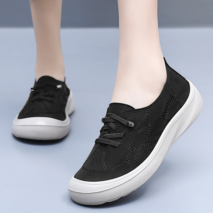 Damen nan elastischer Slip-On Komfortsneaker mit dekorativer Ziernaht, gepolstertem Fersenhalt und dämpfender Leichtprofilsohle Echo Archiv