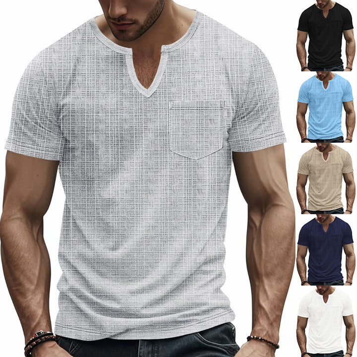 Herren Kurzarmshirt mit Struktur und Brusttasche Echoarchiv
