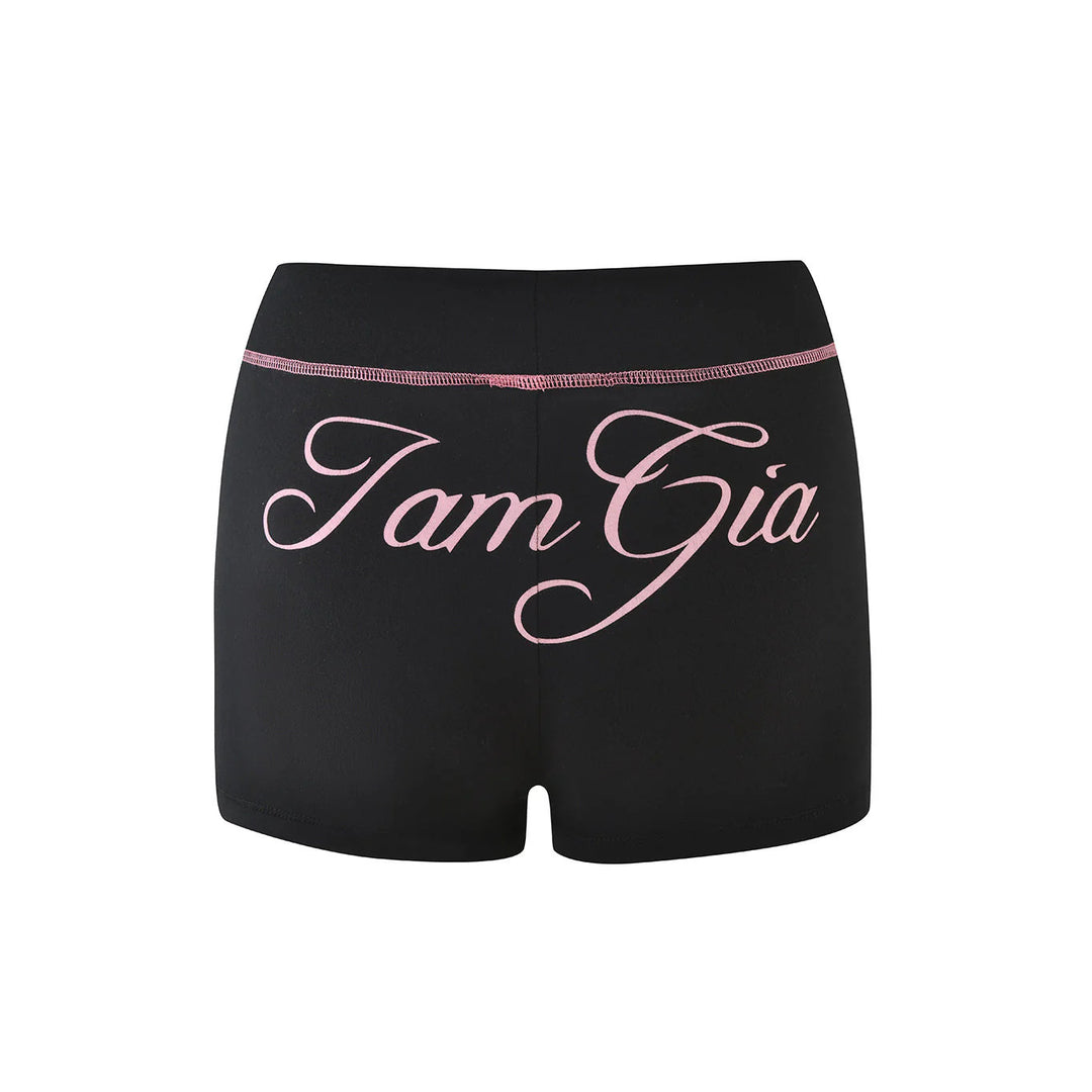 Damen Sportliche Shorts mit auffälligem Logo Echo Archiv