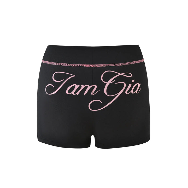 Damen Sportliche Shorts mit auffälligem Logo Echo Archiv