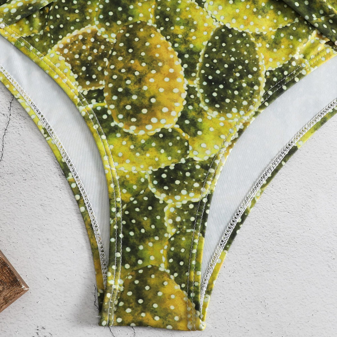 Damen Einteiler Badeanzug mit floralem Kaktusdesign Echo Archiv