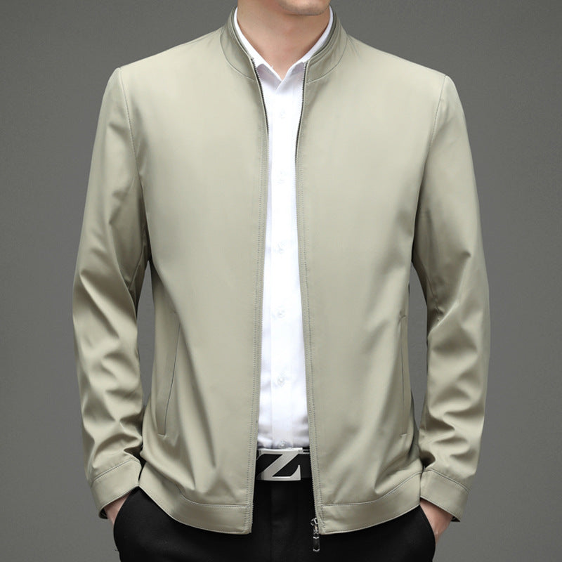 Herren modische Übergangsjacke mit stylishem Stehkragen und praktischen Taschen Echoarchiv