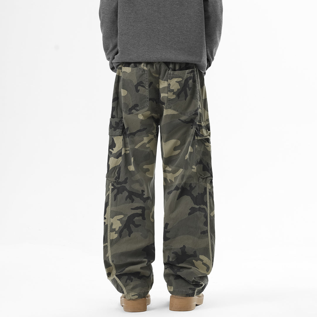 Herren Cargohose mit elastischem Bund, Tunnelzug und Mehrfach‑Taschen Echo Archiv