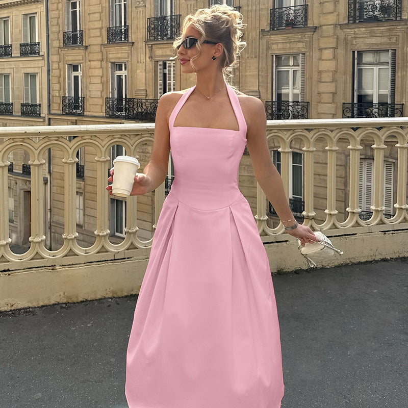 Damen Edles Maxikleid mit quadratischem Ausschnitt und schmalem Taillenband Echo Archiv