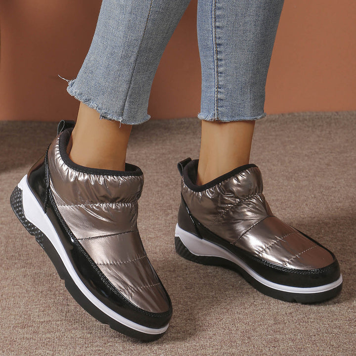 Damen Gepolsterte Slip-On Winter-Booties mit Keilsohle – Lioré