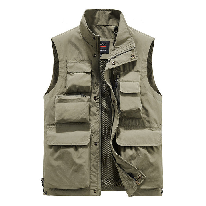 Herren Multifunktionale Utility‑Weste mit Mesh‑Futter und Mehrfach‑Taschen Echoarchiv