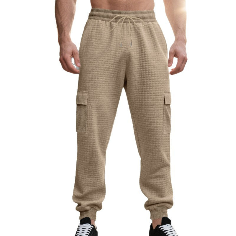 Herren lässige Cargo-Jogginghose mit seitlichen Taschen und elastischem Bund Echoarchiv