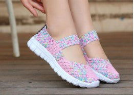 Damen nan elastischer Mary-Jane-Riemchen-Komfortschuh mit gewebtem Stretch-Obermaterial und flexibler Leichtsohle Echo Archiv