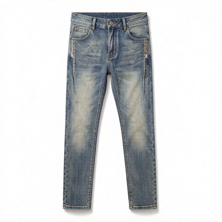 Herren Modische Weitgeschnittene Jeans mit praktischen Taschen Echoarchiv