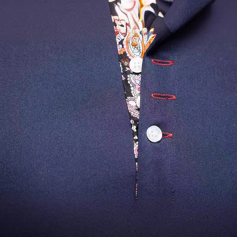 Herren Langarmhemd mit modernem Paisley-Muster und exklusiven Details Echoarchiv