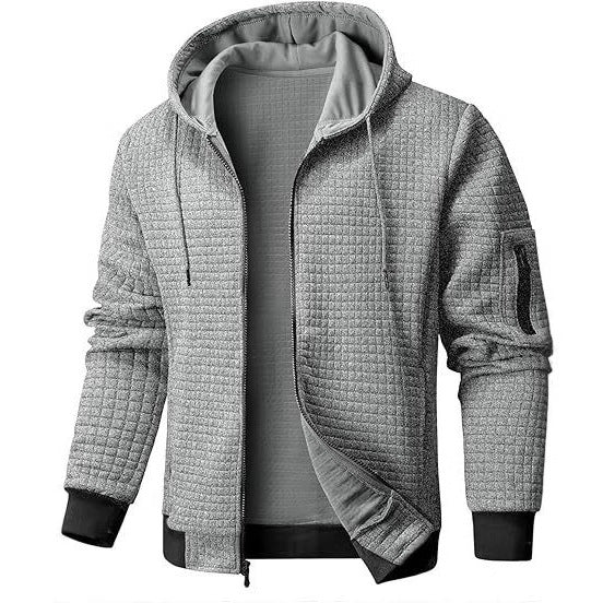 Herren Kapuzenjacke mit strukturiertem Quilt-Design Echoarchiv