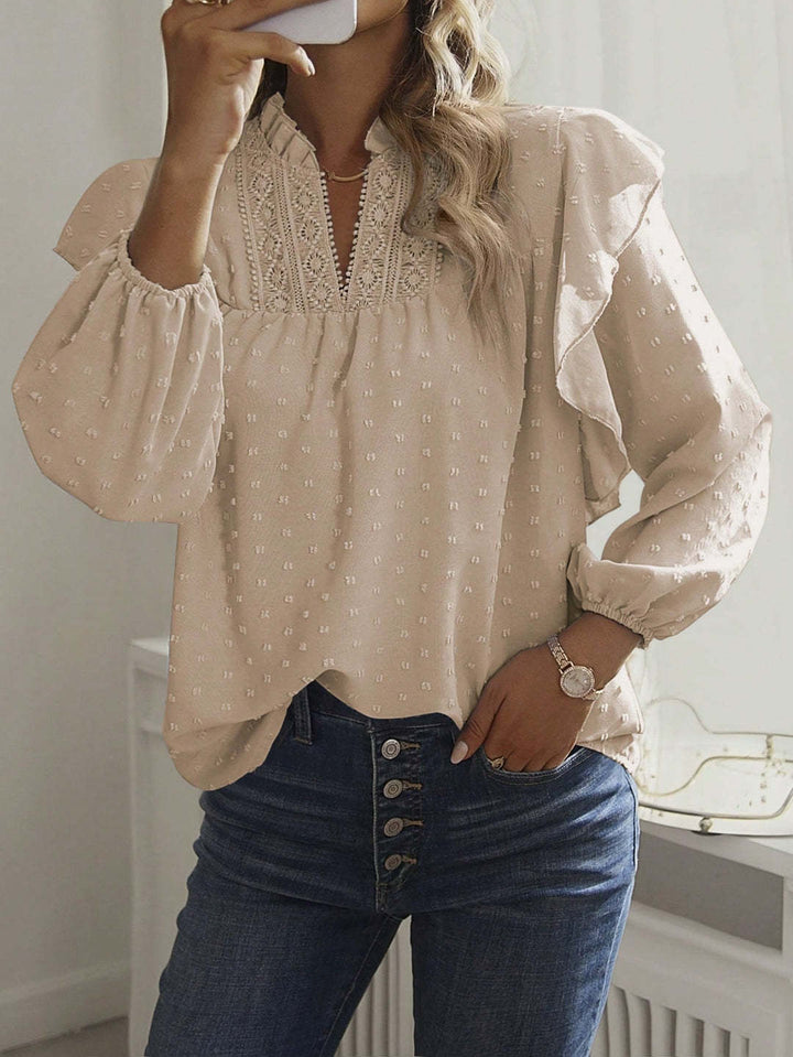 Damen Verspielte Rüschenbluse Echo Archiv