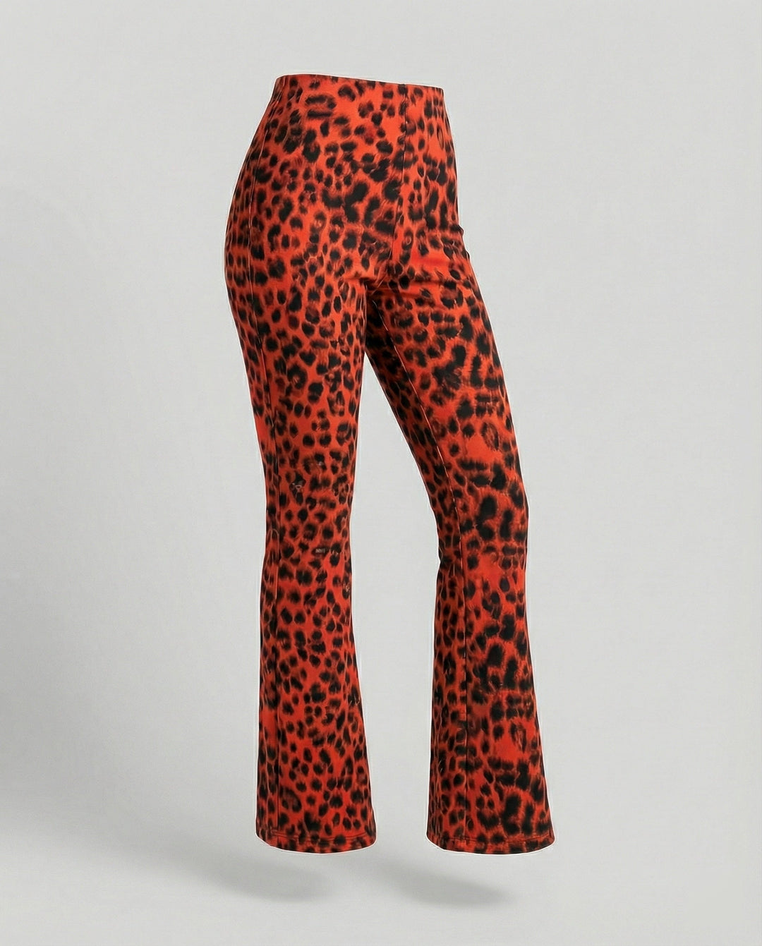 Damen Flared Leggings mit trendigem Leopardenmuster Echoarchiv