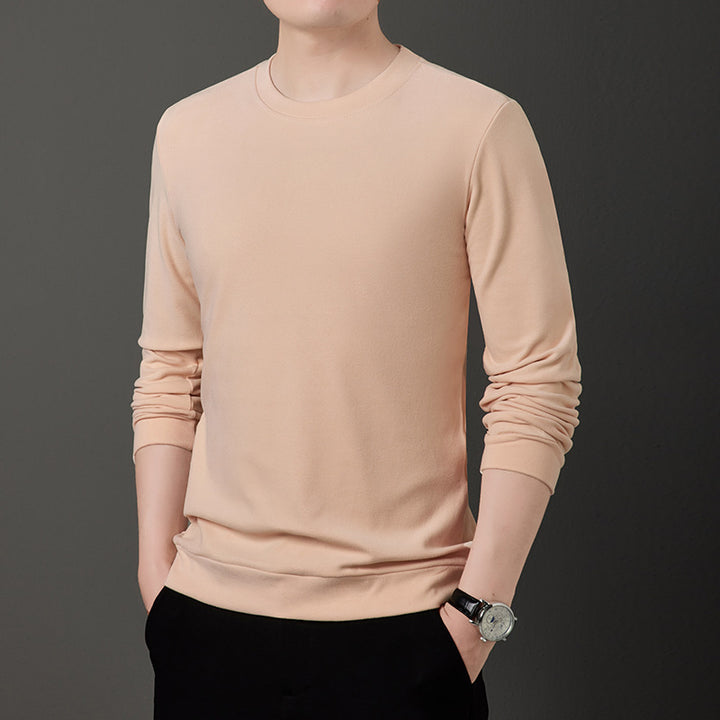 Herren Feiner Rundhals-Pullover aus leichtem Stretch-Strick mit schmaler Silhouette Echo Archiv
