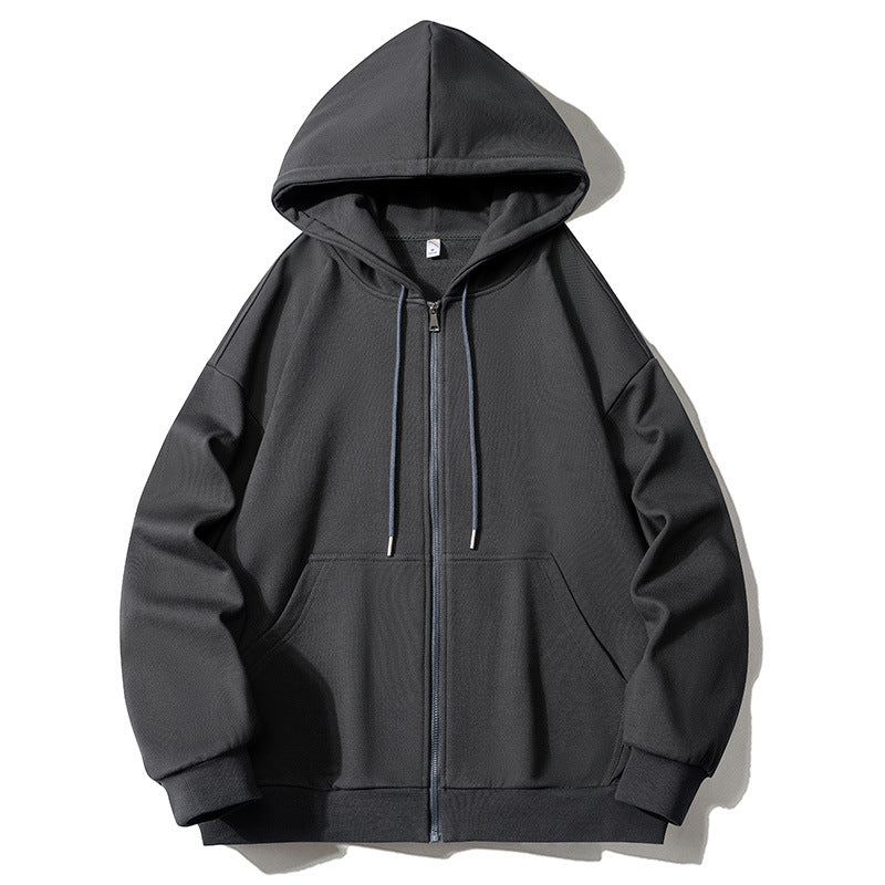 Herren Kapuzensweatjacke mit durchgehendem Reißverschluss, Oversize‑Schnitt und Raglanärmeln Echo Archiv