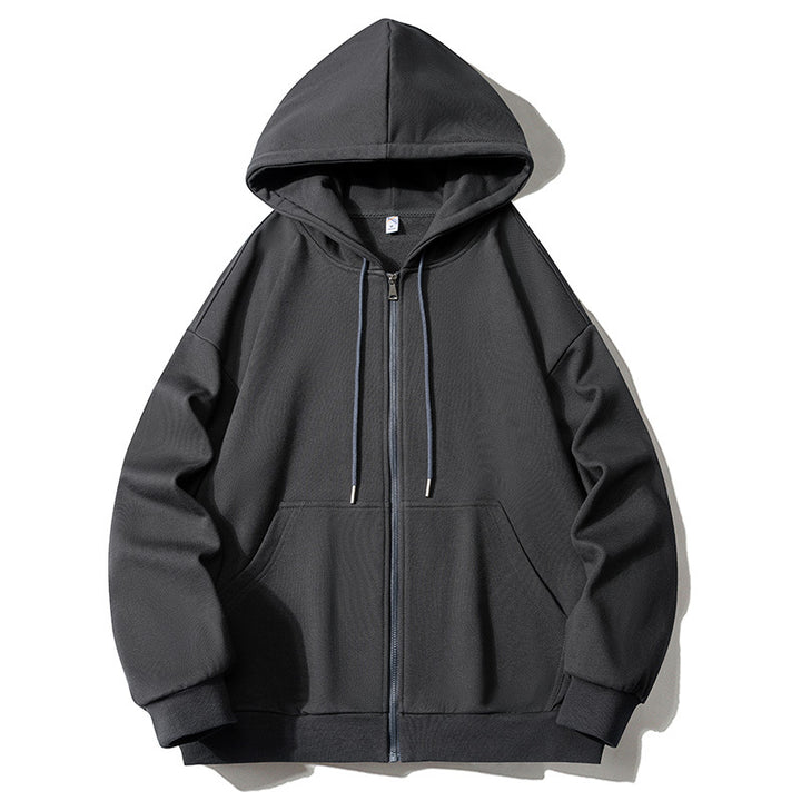 Herren Kapuzensweatjacke mit durchgehendem Reißverschluss, Oversize‑Schnitt und Raglanärmeln Echo Archiv