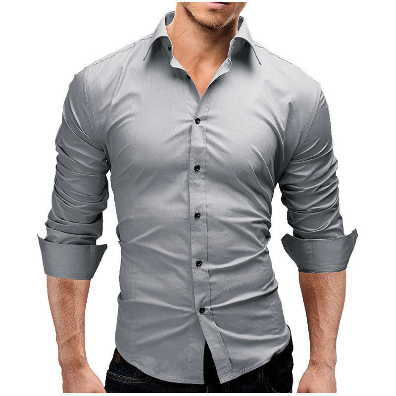 Herren nan tailliertes Businesshemd mit Cutaway-Kragen und Stretch-Baumwollmix Echo Archiv