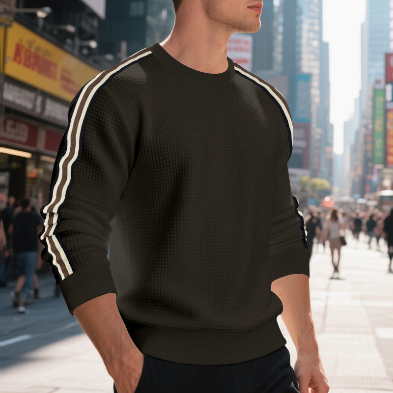 Herren sportlicher Sweatshirt mit strukturiertem Design und modernen Streifen Echoarchiv